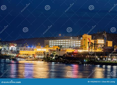 Night View of the Golden Nugget Laughlin Hotel & Casino Editorial Image - Image of united ...