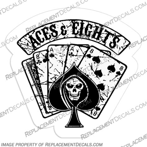 Harley Davidson Aces and Eights Deadmans Hand Decal