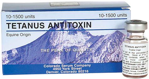 Tetanus Antitoxin Livestock Vaccine Colorado Serum - Tetanus | Vaccines