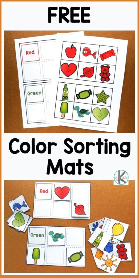 FREE Color Sorting Mats - kids will have fun practicing identifying ...