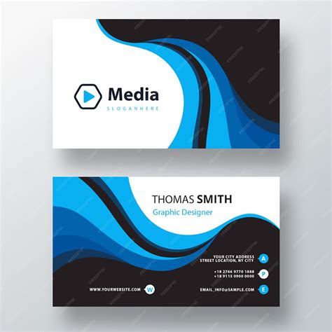 Free PSD | Blue psd business card template