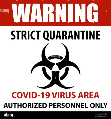 Coronavirus quarantine sign. Information warning sign about quarantine ...