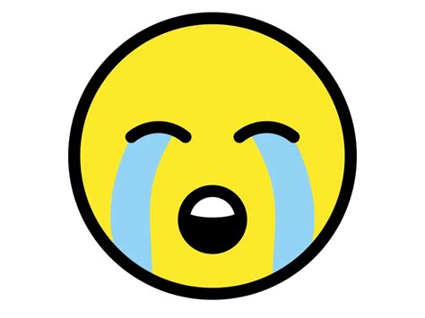 Loudly Crying Face Emoji Icon PNG vector in SVG, PDF, AI, CDR format