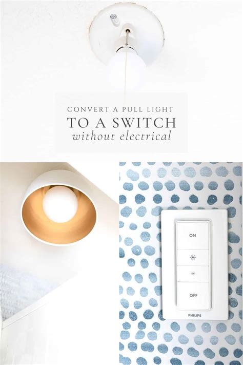 How to Turn a Pull Chain Light Fixture into a Switch | Julie Blanner