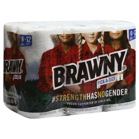 Brawny Paper Towels, 6 XL Rolls, Pick-A-Size, White, 6 = 12 Regular ...