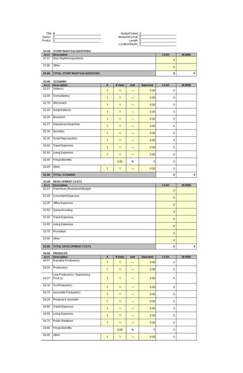 33 Free Film Budget Templates (Excel, Word) ᐅ TemplateLab