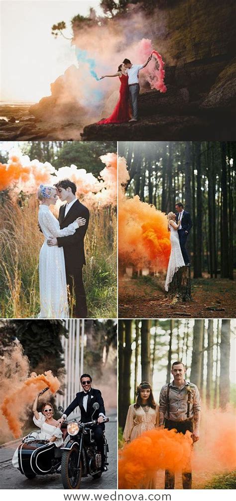 50 + Cool & Colorful Smoke Bomb Wedding Inspirations You Will Love (With images) | Smoke bomb ...