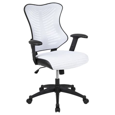 High Back Designer White Mesh Executive Swivel Ergonomic Office Chair with Adjustable Arms