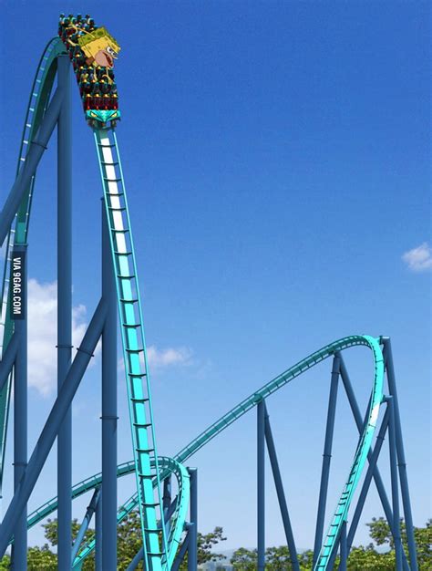 When you realize that the roller coaster drop is bigger than you thought - 9GAG