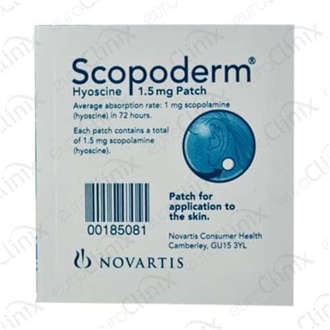 Buy Scopoderm 1.5mg Patches for Travel Sickness Online | euroClinix