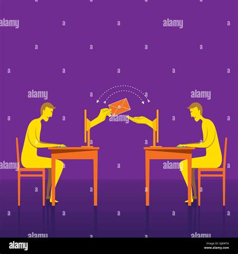 creative send message or mail concept to other person vector Stock Vector Image & Art - Alamy