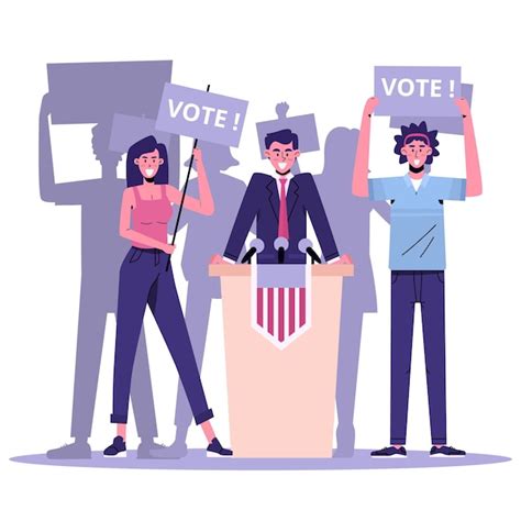 Free Vector | Election campaign scenes