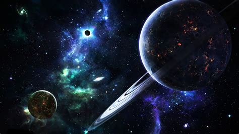 Wallpaper : illustration, digital art, planet, sky, artwork, stars, space art, concept art ...