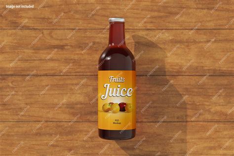 Premium PSD | Fruit juice bottle mockup