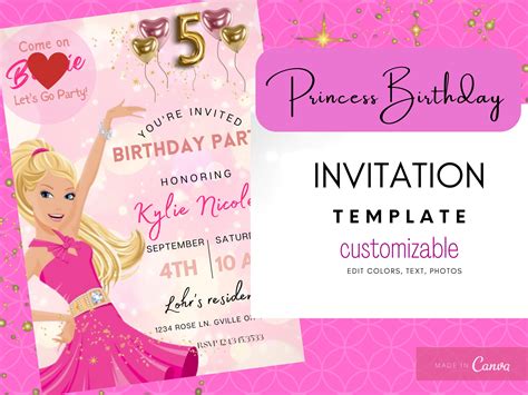 Barbie Themed Birthday Party Invitation | lupon.gov.ph