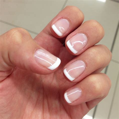 Nice and clean french gel overlay | Gel overlay nails, Gel french ...