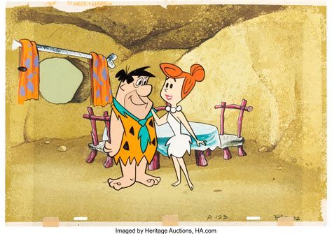 The Flintstones Painted Production Background and Publicity Cel Setup (Hanna-Barbera, 1964 ...
