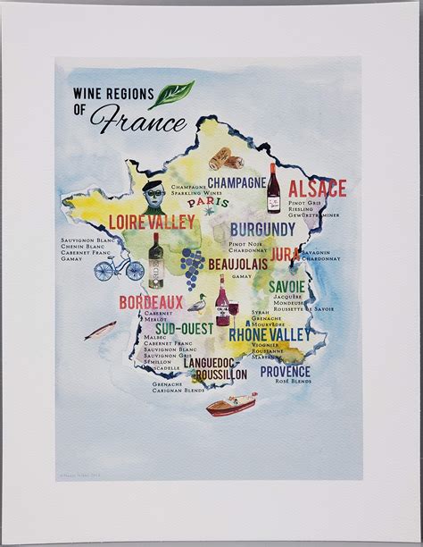 Buy Nancy Nikko French Wine , Wine Regions of France, 8 1/2 x 11 (216mm ...