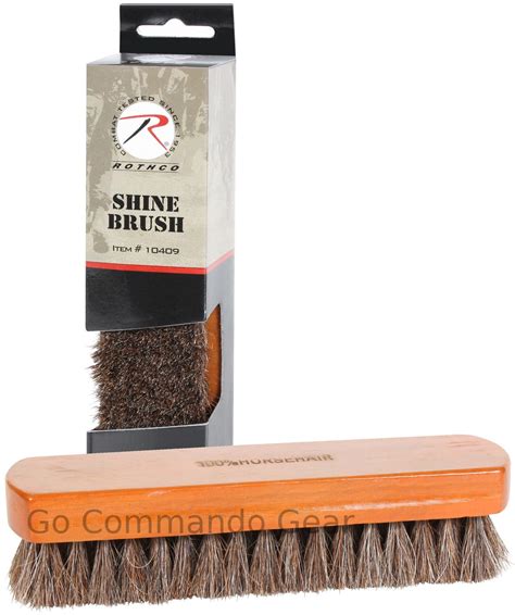 Boot & Shoe Shine Brush - 100% Horsehair Bristles With 7" x 2" Solid W – Grunt Force