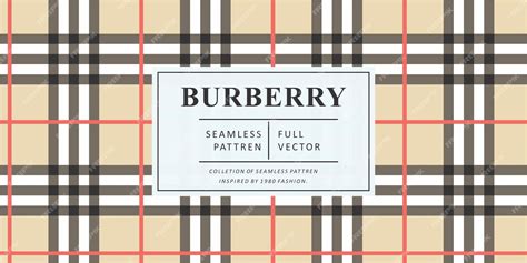 Premium Vector | Burberry fashion pattern for printing