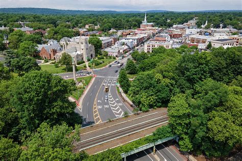 Downtown Westfield Aerial View in Summertime Photograph by Daniel ...