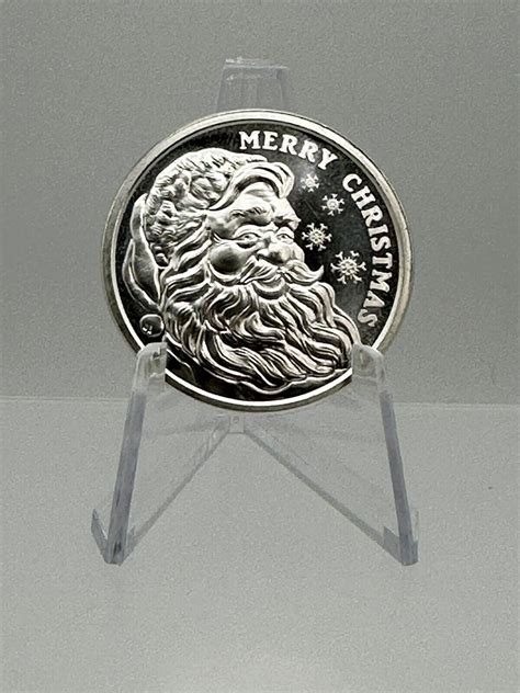 Merry Christmas Santa Claus 2023 1 Oz Silver BU Round .999 Fine - Perfect Gift | eBay