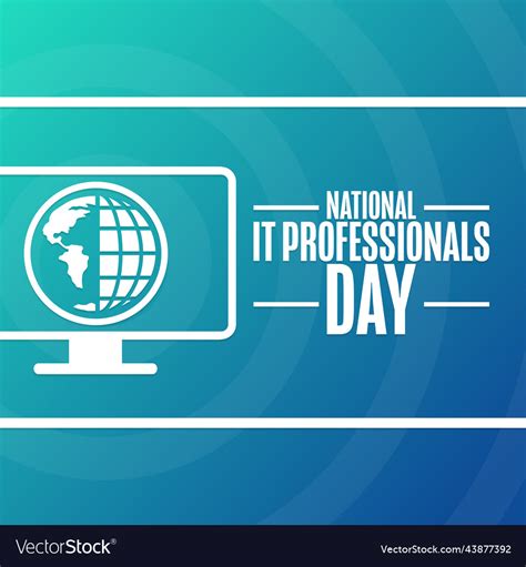 National it professionals day holiday concept Vector Image