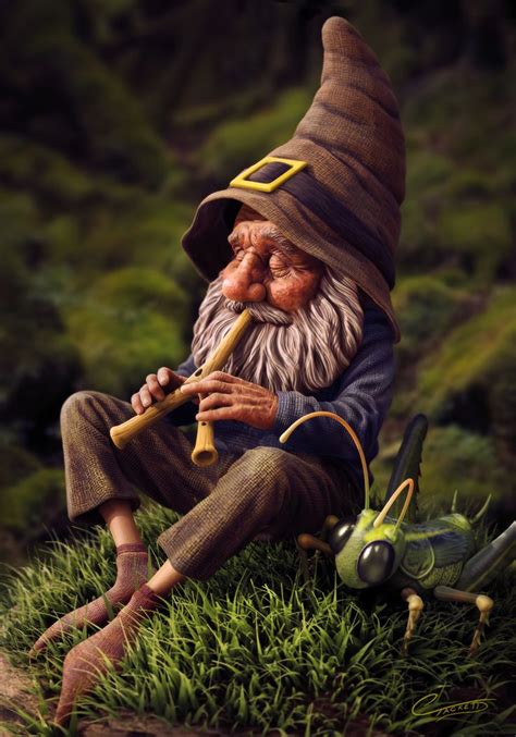 ArtStation - Gnome with Grasshopper, Christopher Tackett | Gnomo de ...