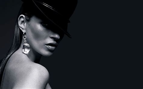 Kate Moss with a black hat HD desktop wallpaper : Widescreen : High ...