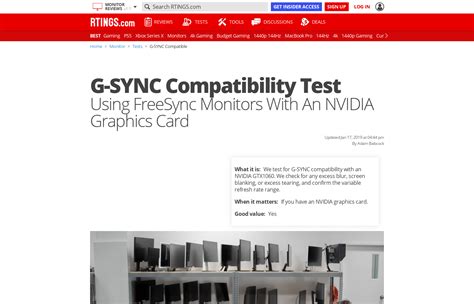 G-SYNC Compatibility Test: Using FreeSync Monitors With An NVIDIA Graphics Card - RTINGS.com