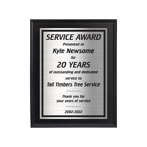 Years of Service Award 8x10 Plaque for Custom Employee - Etsy