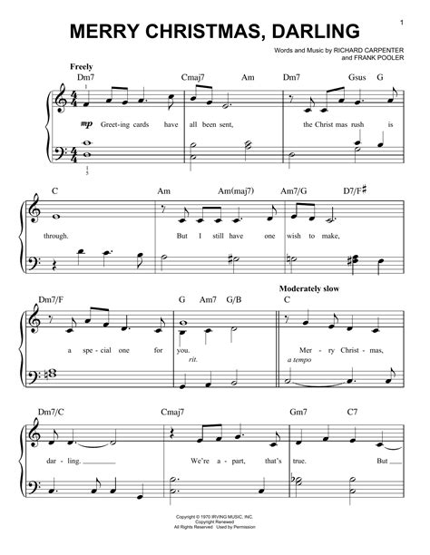 Merry Christmas, Darling | Sheet Music Direct