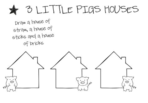 Three Little Pigs Houses Templates