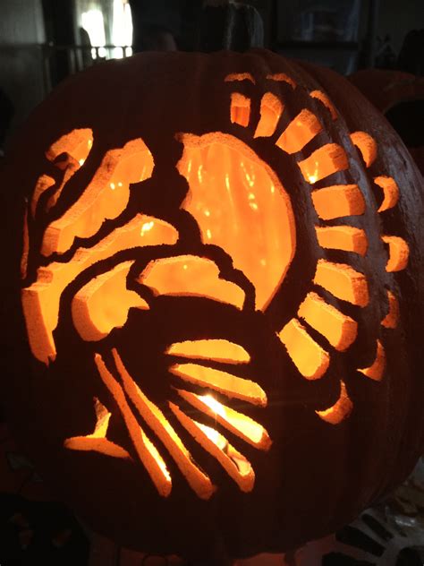 Turkey pumpkin. | Pumpkin carving templates, Thanksgiving pumpkin ...