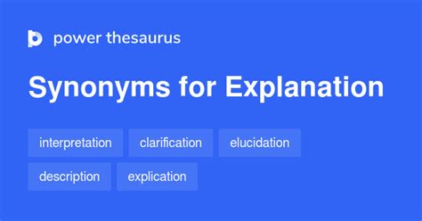 Explanation synonyms - 1 784 Words and Phrases for Explanation