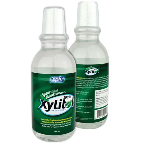 Epic Xylitol Mouthwash/Oral Rinse - Spearmint 16 oz bottle