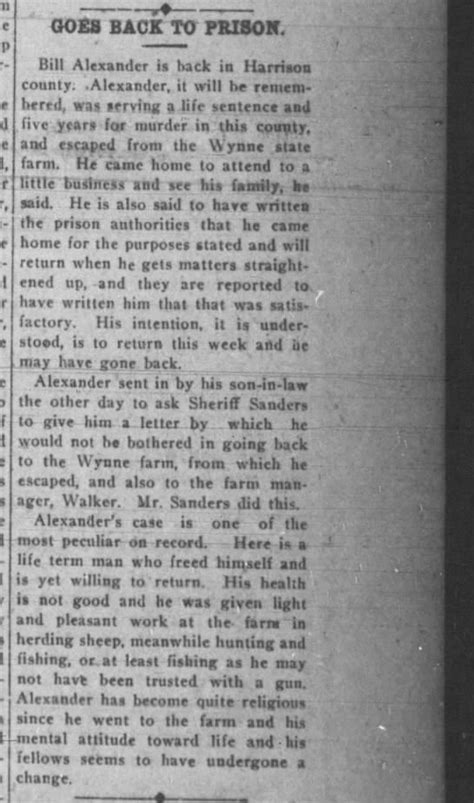 Alexander goes back to prison - Newspapers.com