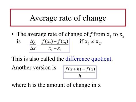 PPT - 2.4 Rates of change and tangent lines PowerPoint Presentation ...