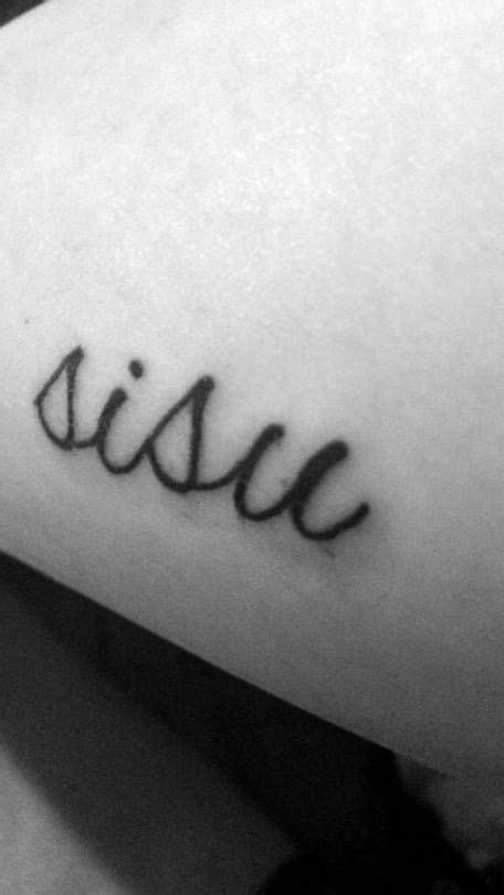 Inner arm tattoo of the word Sisu, which is a Finnish word that means ...