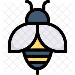 Bee Icon - Download in Colored Outline Style