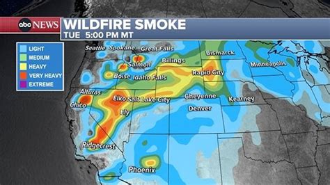 Tracking Western wildfires: Latest smoke map as Park Fire continues to ...