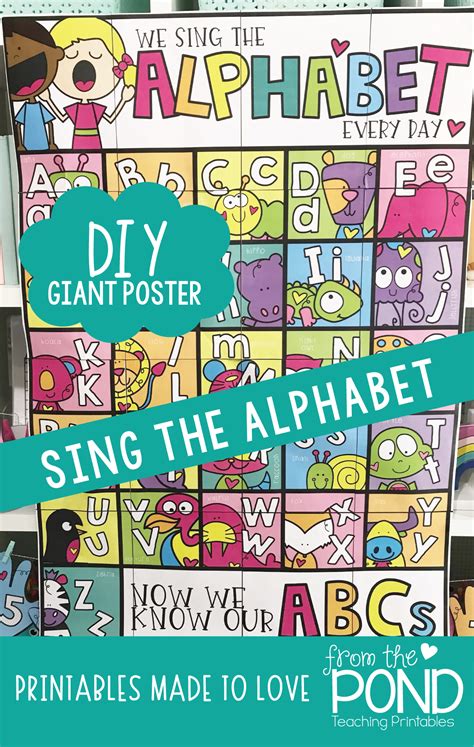 Sing the alphabet and learn letters every day with this DIY giant printable poster! | Teaching ...