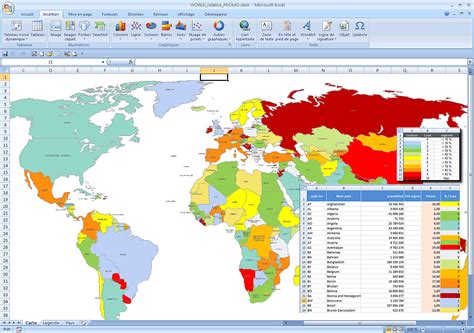 Editable World Map Excel - Draw A Topographic Map