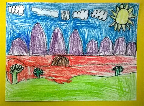 Angie Villa Art & Education: Kindergarten Landscape Drawings