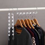 10Pc Cascading Metal Closet Hangers Space Saving Organizer Vertical and ...