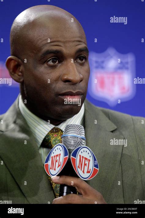 Two-time Super Bowl champion Deion Sanders during a news conference ...