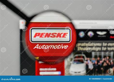 Milan, Italy - November 1, 2017: Penske Automotive Group Logo on ...