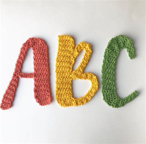 Cursive Alphabet Appliqué Sets For Crocheters, Lower & Upper Case Lettering! - KnitHacker