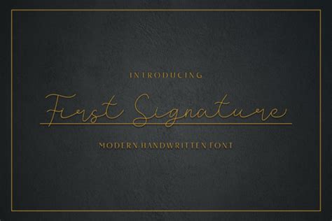 First Signature Font - Font Canyon