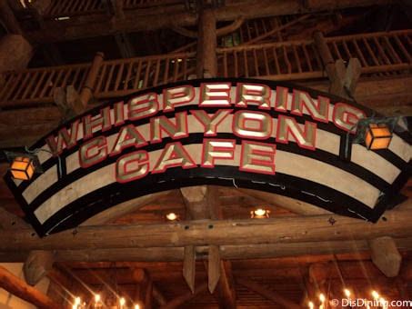 Whispering Canyon Cafe Menu | Disney Dining